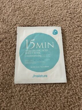 Naisture 15 Minute Hyaluronic Acid Sheet Mask - Moisturizing Light Blue